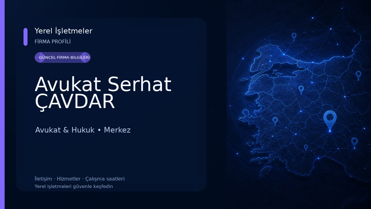 Avukat Serhat ÇAVDAR 