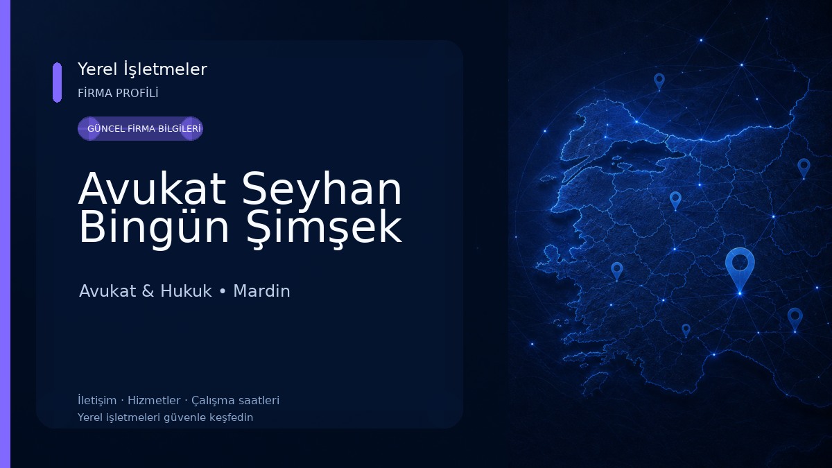 Avukat Seyhan Bingün Şimşek Avukat & Hukuk