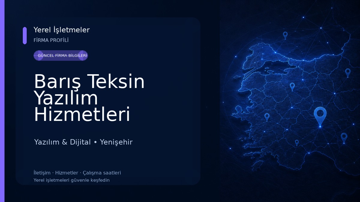 Barış Teksin Yazılım Hizmetleri Yazılım & Dijital