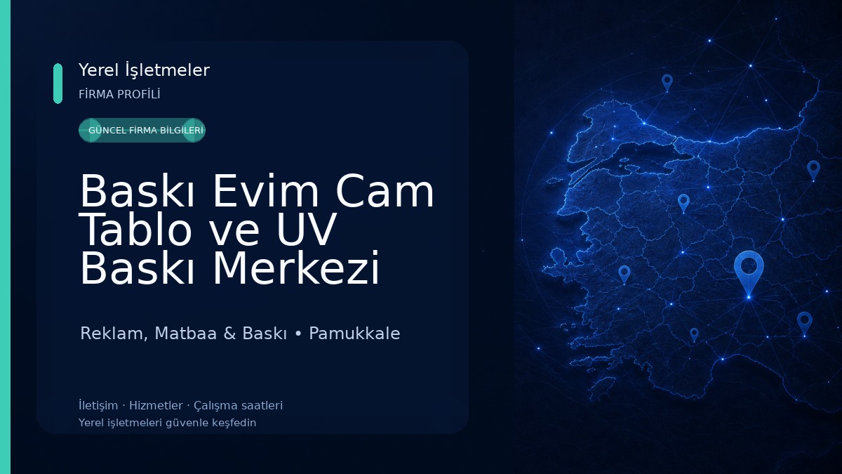 Baskı Evim Cam Tablo ve UV Baskı Merkezi Reklam, Matbaa & Baskı