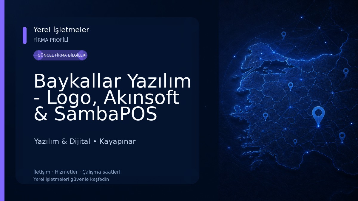 Baykallar Yazılım - Logo, Akınsoft & SambaPOS Diyarbakır Yetkili Bayi