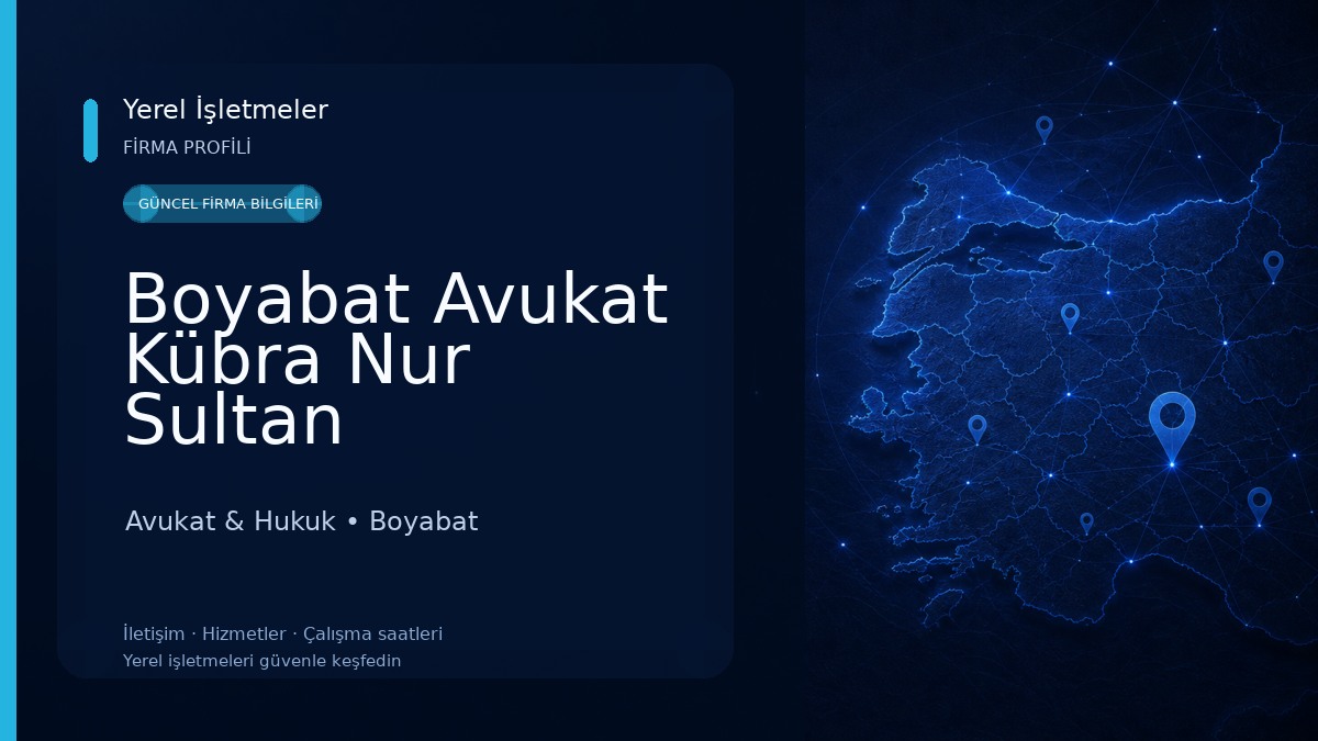 Boyabat Avukat Kübra Nur Sultan TÜRKMEN // TÜRKMEN HUKUK BÜROSU- Sinop, Boyabat 