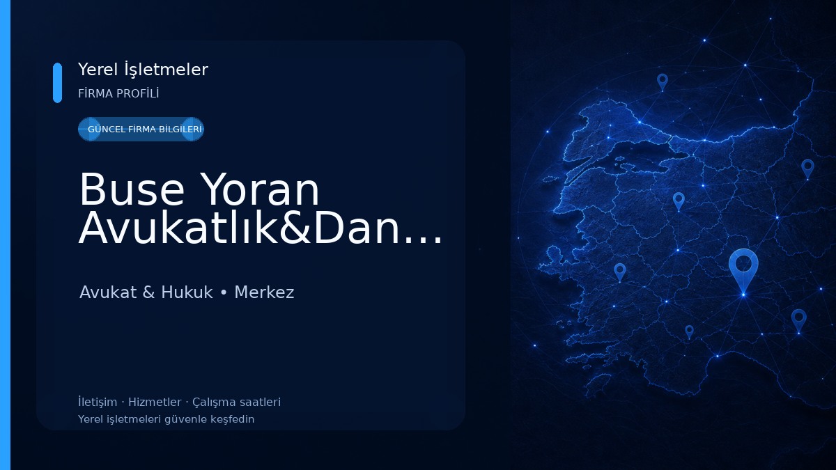 Buse Yoran Avukatlık&Danışmanlık Avukat & Hukuk