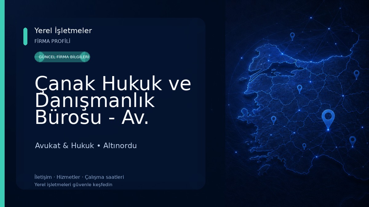 Çanak Hukuk ve Danışmanlık Bürosu - Av. Enes ÇANAK Avukat & Hukuk