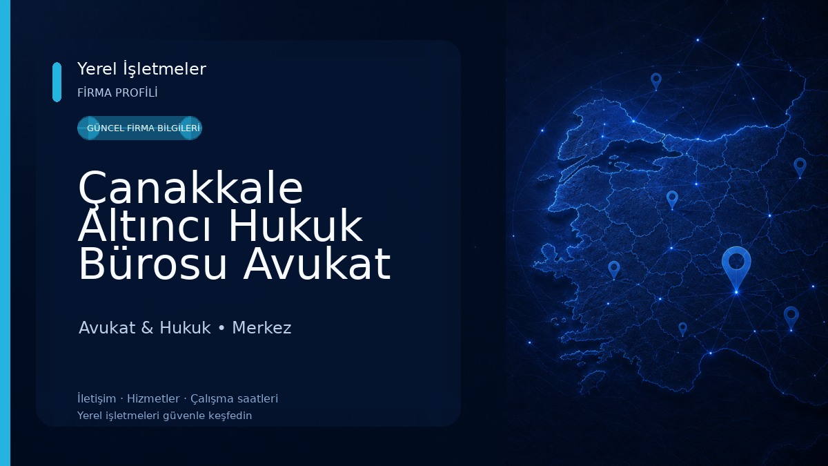 Çanakkale Altıncı Hukuk Bürosu Avukat Furkan Altıncı- Hilal Altıncı Avukat & Hukuk