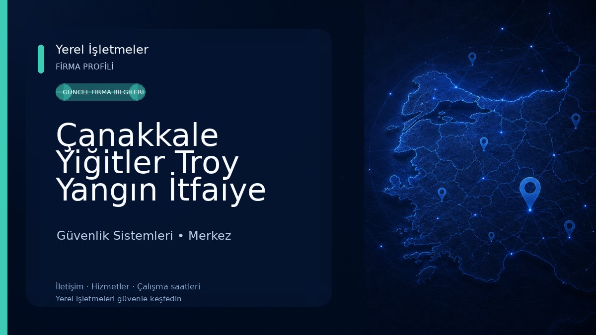 Çanakkale Yiğitler Troy Yangın İtfaiye Güvenlik Söndürme Cihazları