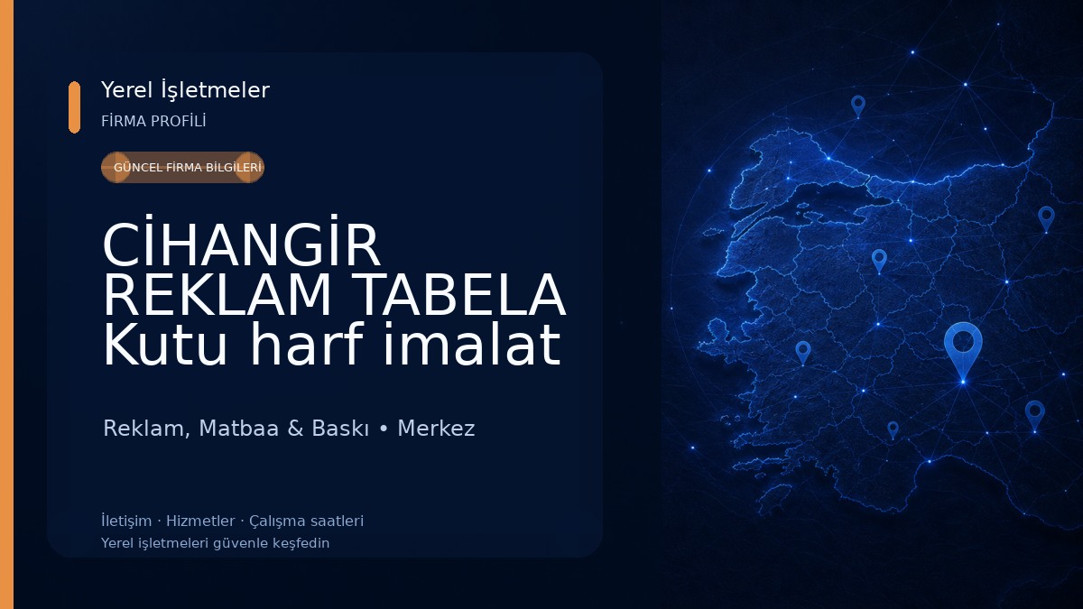 CİHANGİR REKLAM TABELA Kutu harf imalat baskı merkezi 