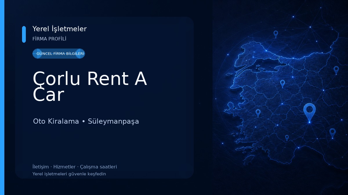 Çorlu Rent A Car Oto Kiralama