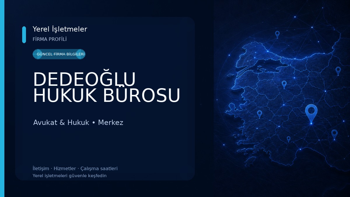 DEDEOĞLU HUKUK BÜROSU Avukat & Hukuk