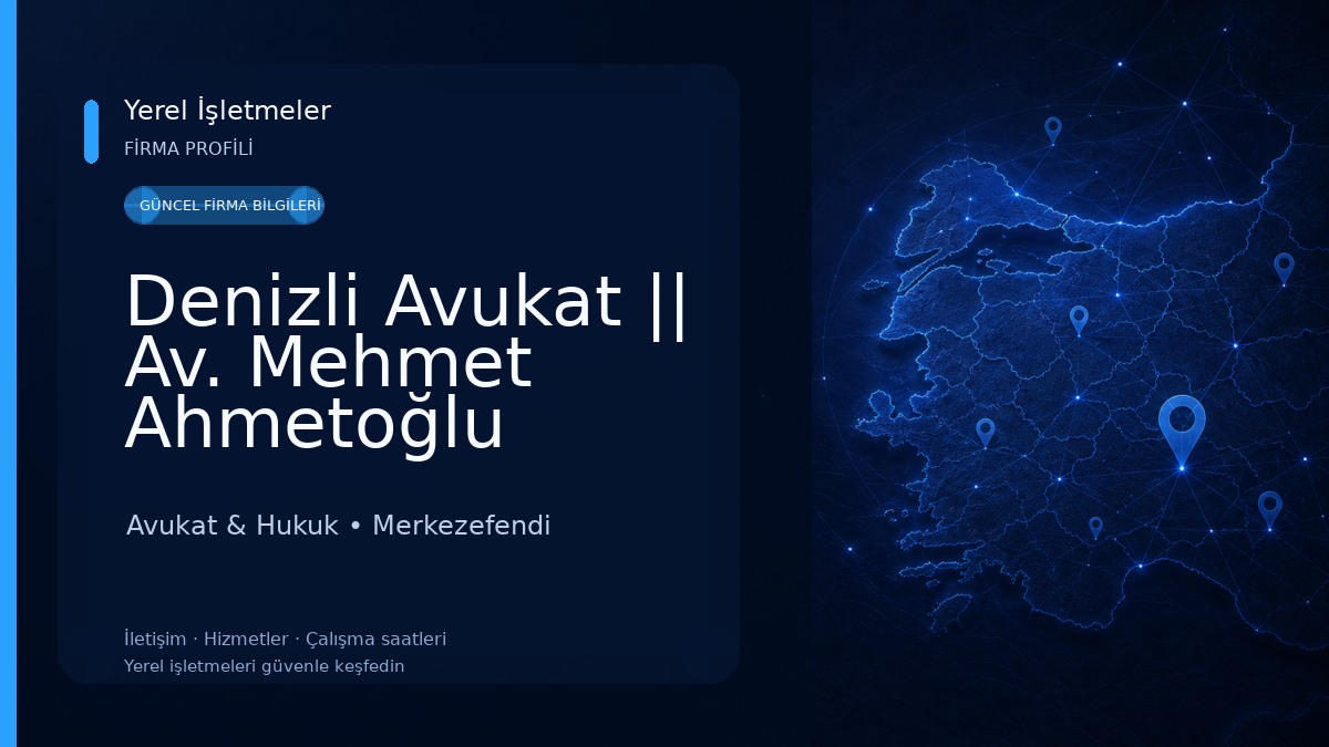 Denizli Avukat || Av. Mehmet Ahmetoğlu Hukuk & Danışmanlık Avukat & Hukuk