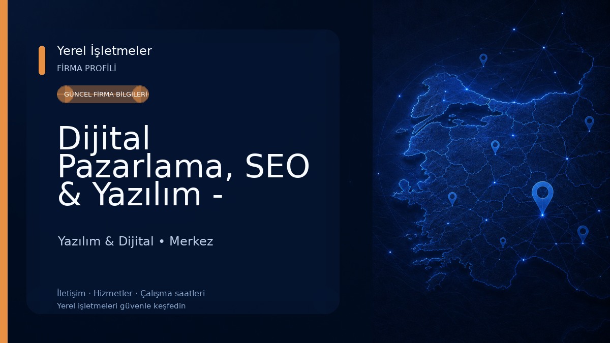 Dijital Pazarlama, SEO & Yazılım - Abdulmecit Karakaş 