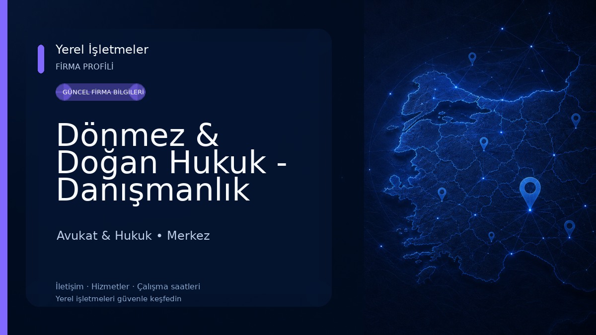 Dönmez & Doğan Hukuk - Danışmanlık Avukat & Hukuk