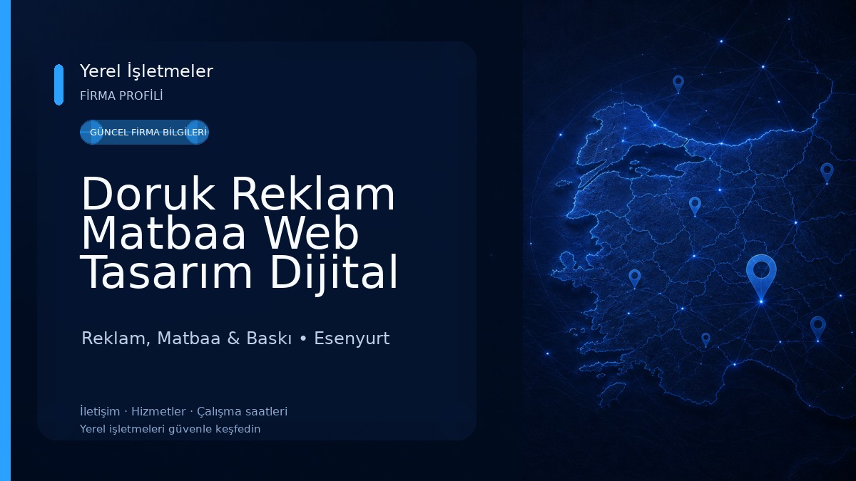 Doruk Reklam Matbaa Web Tasarım Dijital Baskı Reklam, Matbaa & Baskı