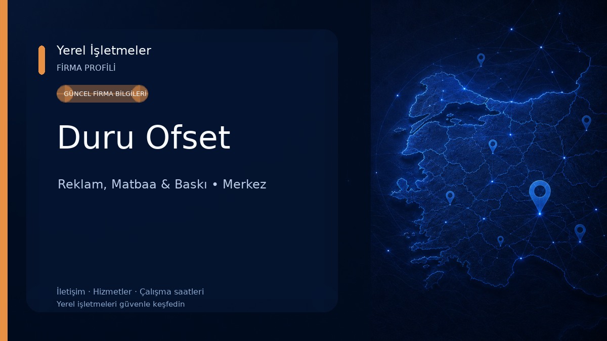 Duru Ofset Reklam, Matbaa & Baskı