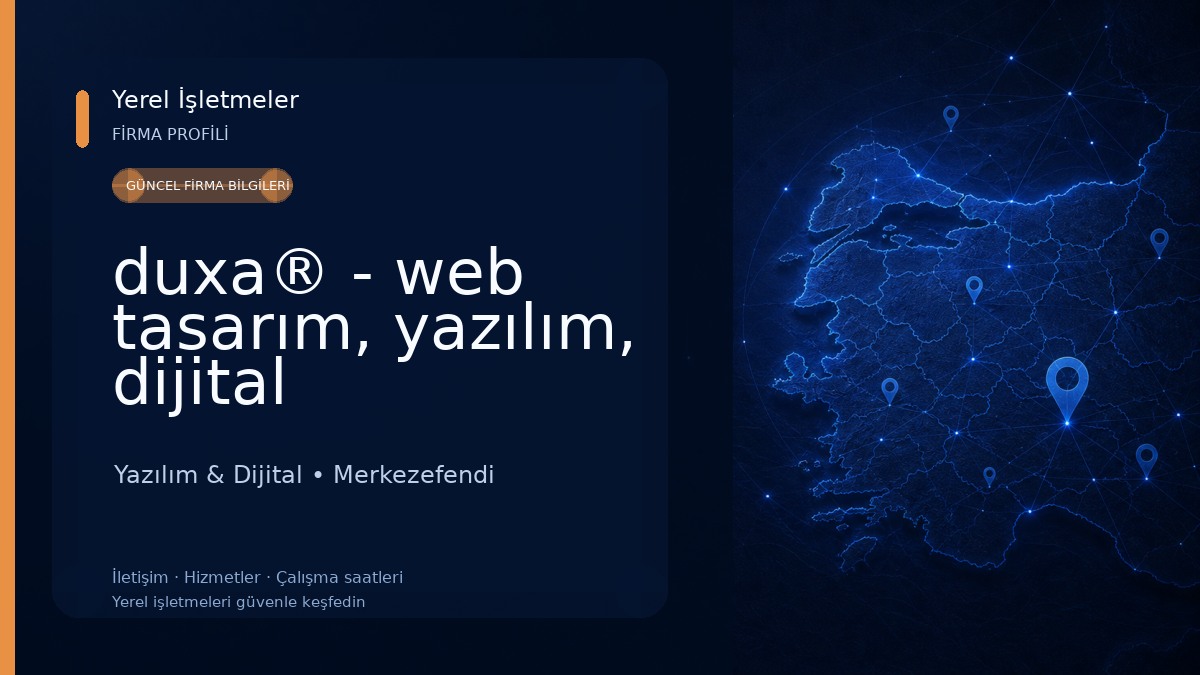 duxa® - web tasarım, yazılım, dijital pazarlama Yazılım & Dijital