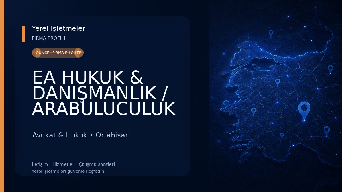 EA HUKUK & DANIŞMANLIK / ARABULUCULUK