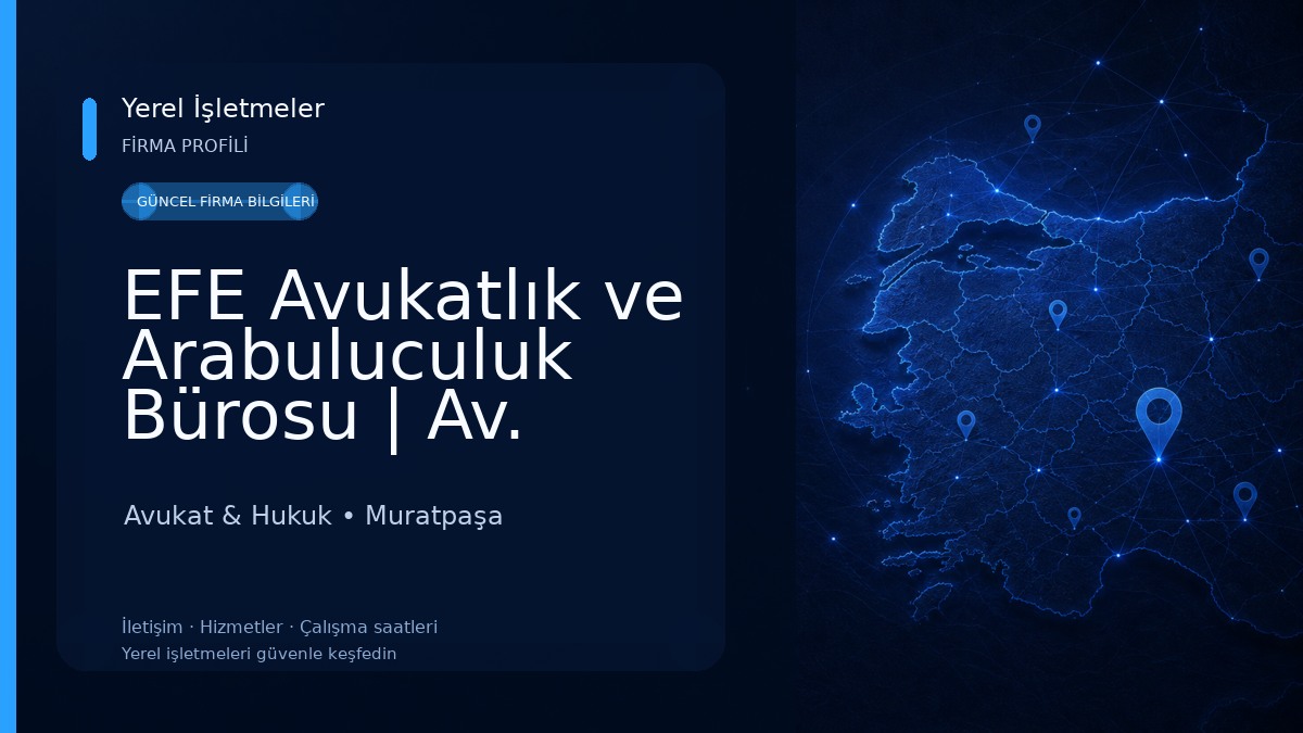 EFE Avukatlık ve Arabuluculuk Bürosu | Av. Ömer EFE Avukat & Hukuk