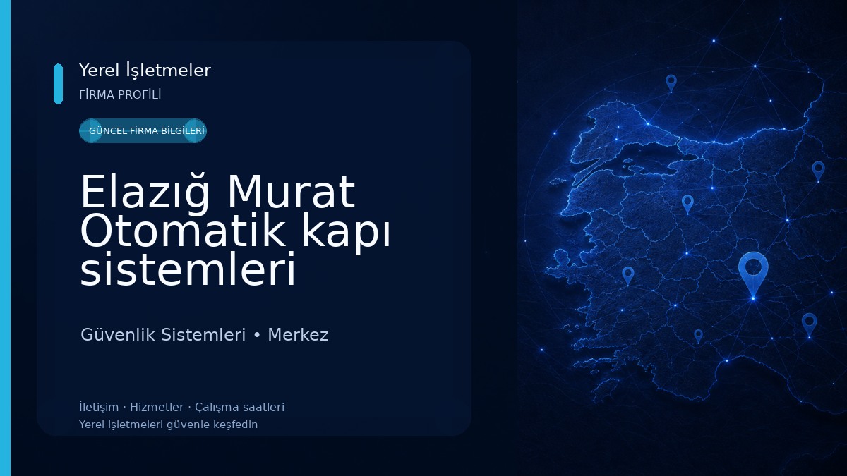 Elazığ Murat Otomatik kapı sistemleri