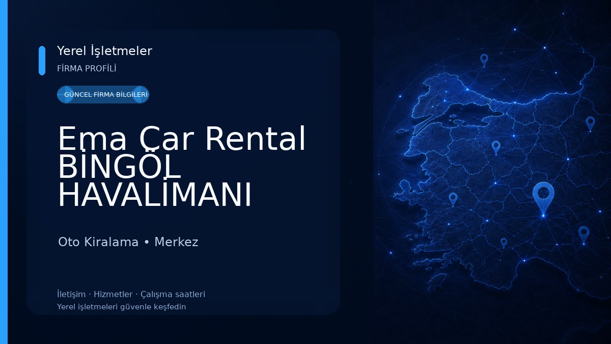 Ema Car Rental BİNGÖL HAVALİMANI