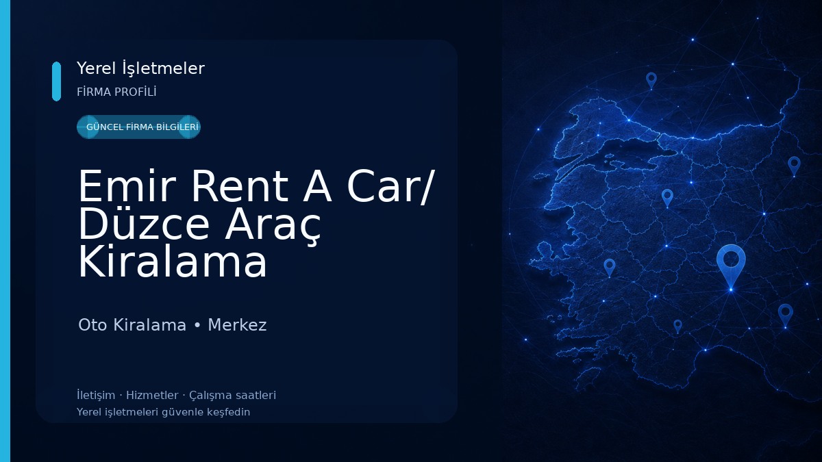 Emir Rent A Car/ Düzce Araç Kiralama Oto Kiralama