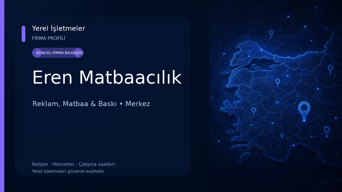 Eren Matbaacılık Reklam, Matbaa & Baskı