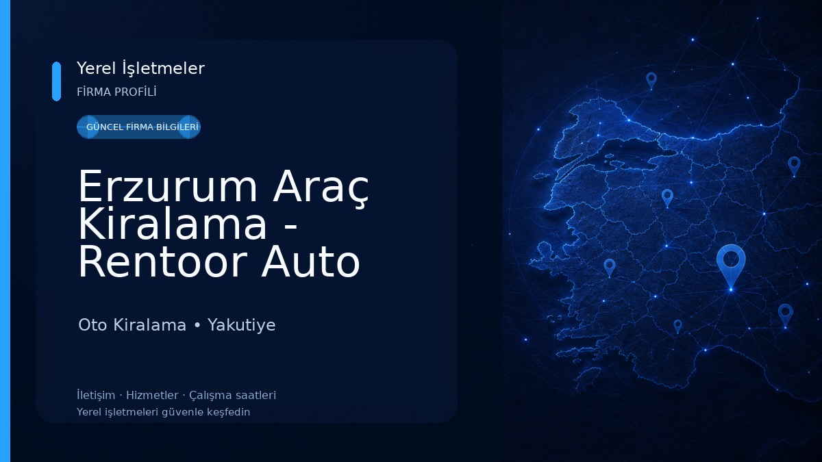 Erzurum Araç Kiralama - Rentoor Auto 