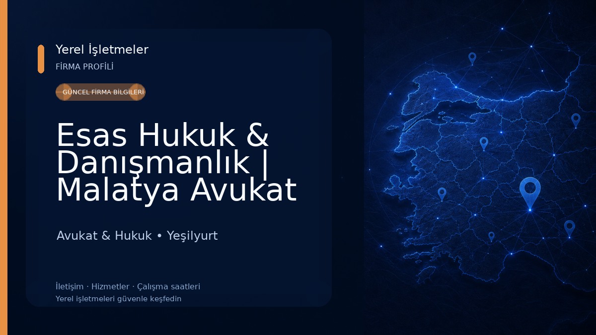 Esas Hukuk & Danışmanlık | Malatya Avukat Avukat & Hukuk