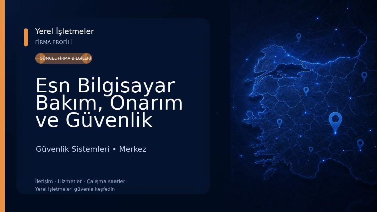 Esn Bilgisayar Bakım, Onarım ve Güvenlik Sistemleri Güvenlik Sistemleri
