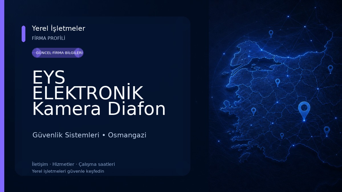 EYS ELEKTRONİK Kamera Diafon ve Alarm Sistemleri