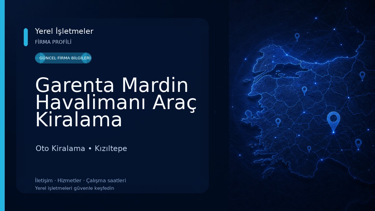 Garenta Mardin Havalimanı Araç Kiralama Oto Kiralama