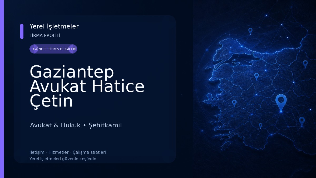 Gaziantep Avukat Hatice Çetin Avukat & Hukuk
