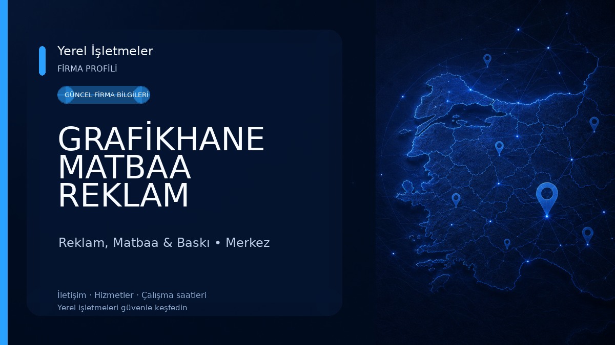GRAFİKHANE MATBAA REKLAM PROMOSYON VE ORGANİZASYON Reklam, Matbaa & Baskı