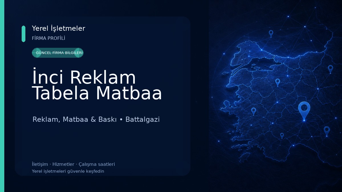 İnci Reklam Tabela Matbaa Reklam, Matbaa & Baskı