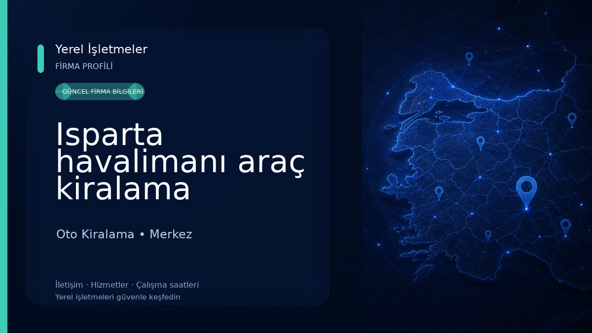 Isparta havalimanı araç kiralama 