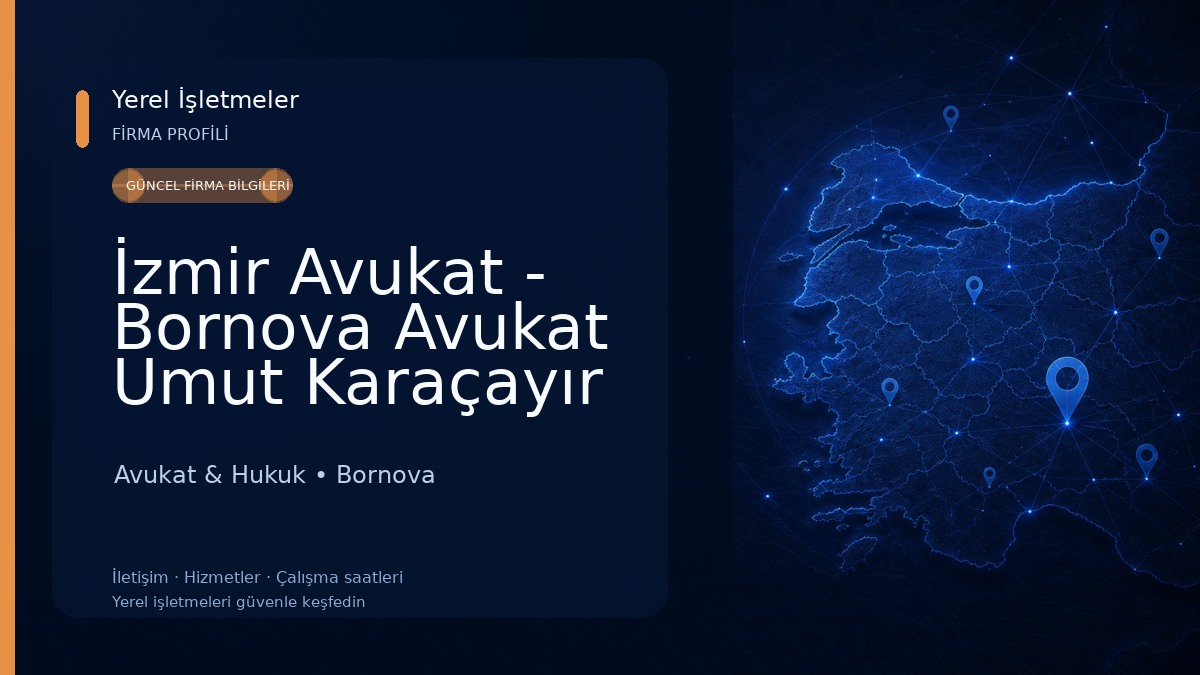 İzmir Avukat - Bornova Avukat Umut Karaçayır - İzmir Ağır Ceza Avukatı - İzmir Kira Avukatı - Boşanma Avukatı - İcra Avukatı Avukat & Hukuk