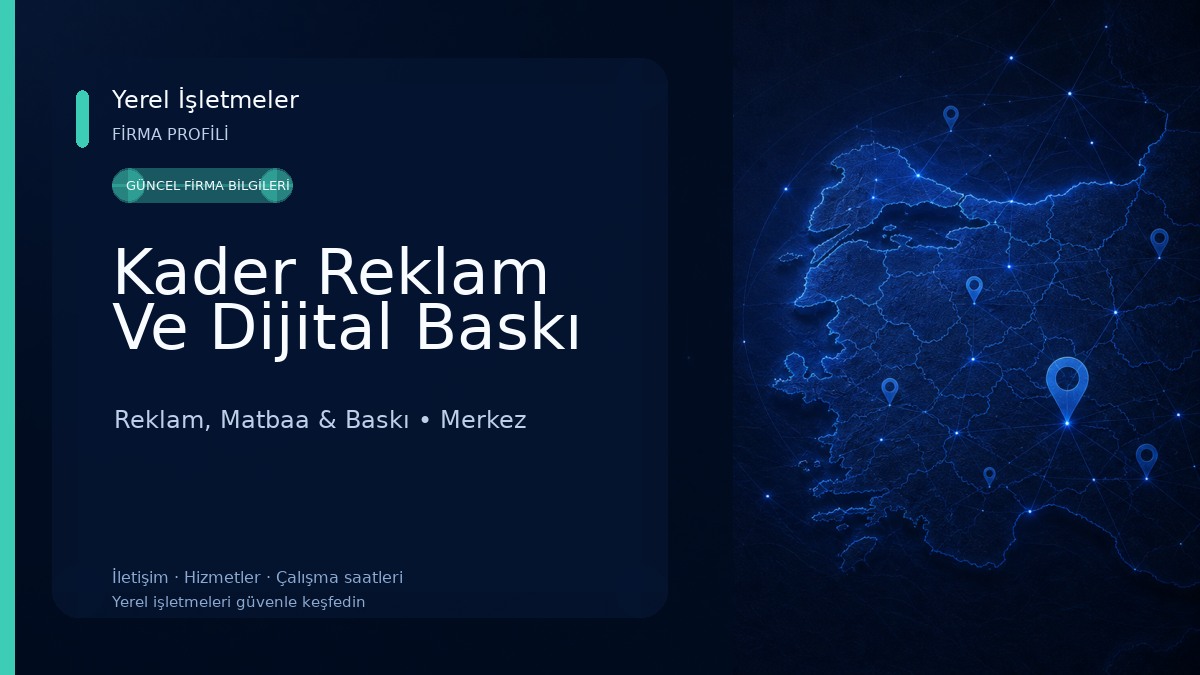 Kader Reklam Ve Dijital Baskı
