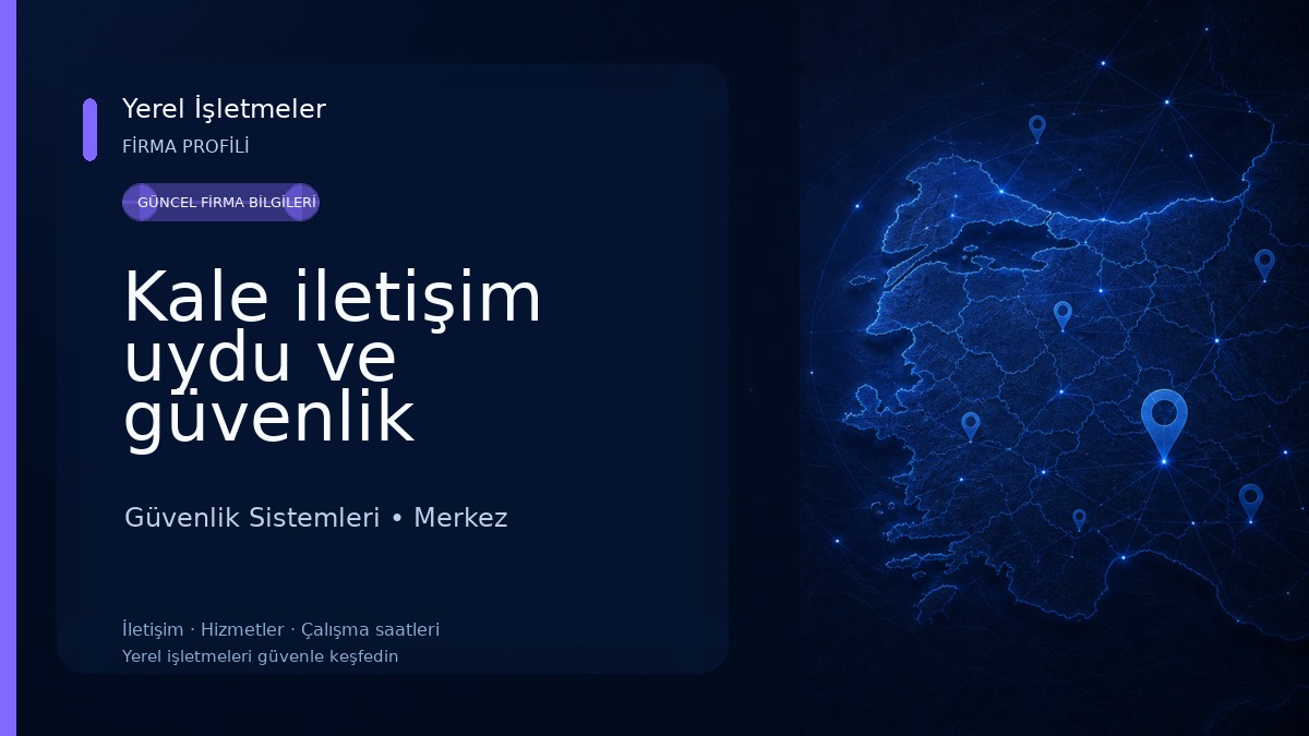 Kale iletişim uydu ve güvenlik sistemleri