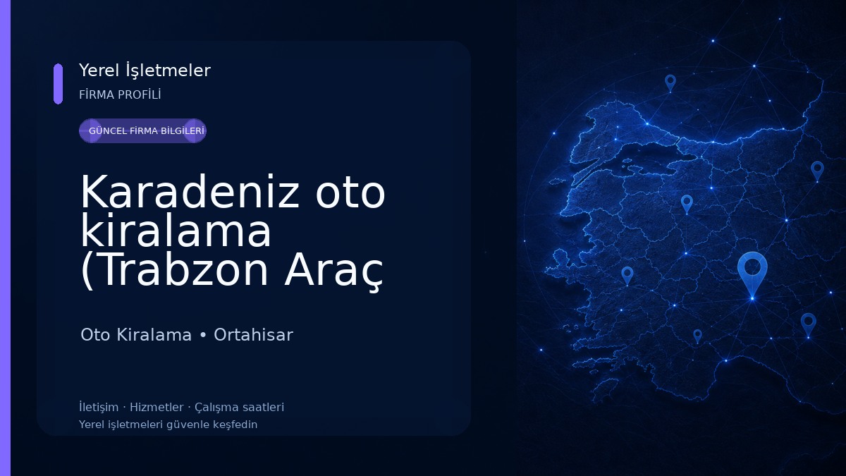 Karadeniz oto kiralama (Trabzon Araç Kiralama)