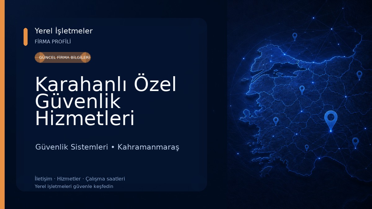 Karahanlı Özel Güvenlik Hizmetleri Güvenlik Sistemleri