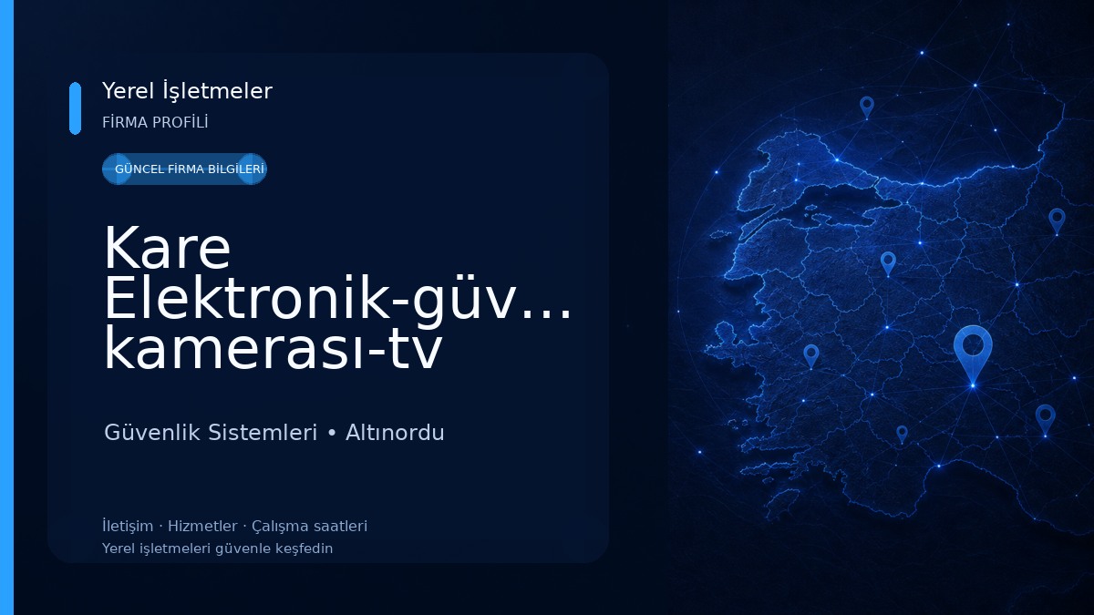 Kare Elektronik-güvenlik kamerası-tv Güvenlik Sistemleri