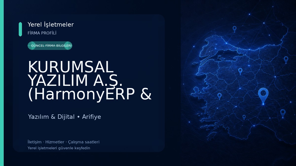 KURUMSAL YAZILIM A.Ş. (HarmonyERP & HarmonyCloud) Yazılım & Dijital