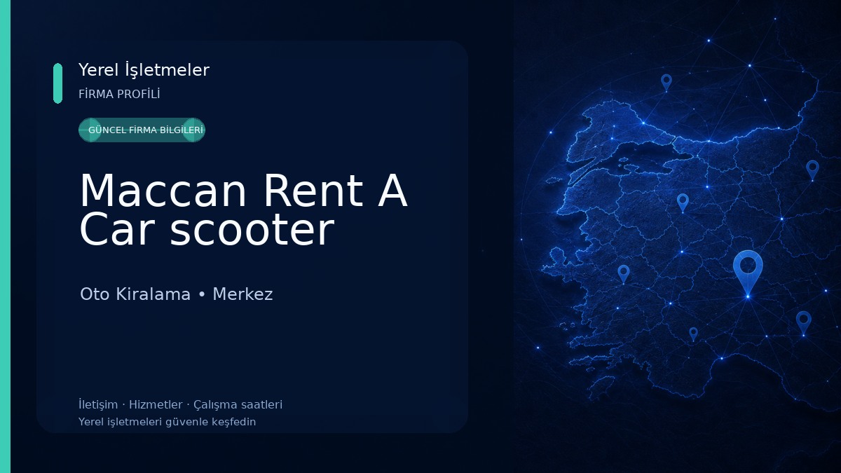 Maccan Rent A Car scooter Oto Kiralama