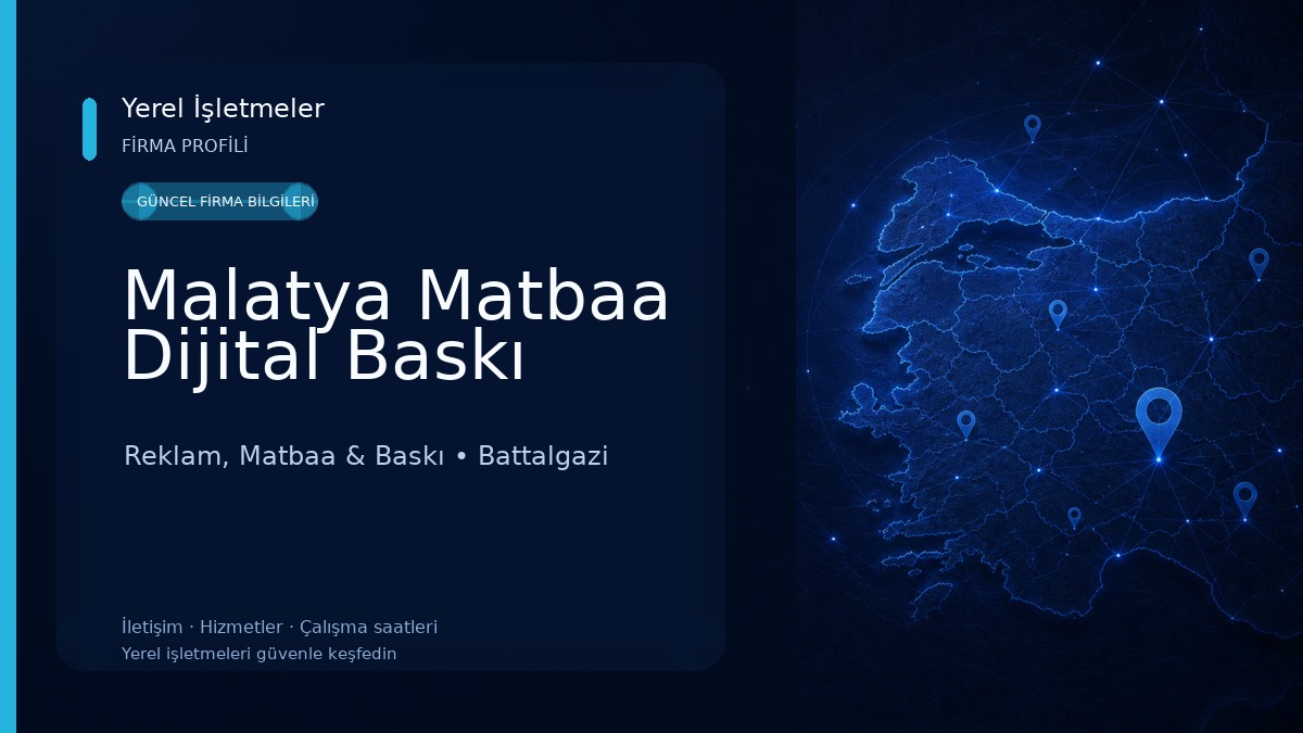 Malatya Matbaa Dijital Baskı Reklam, Matbaa & Baskı