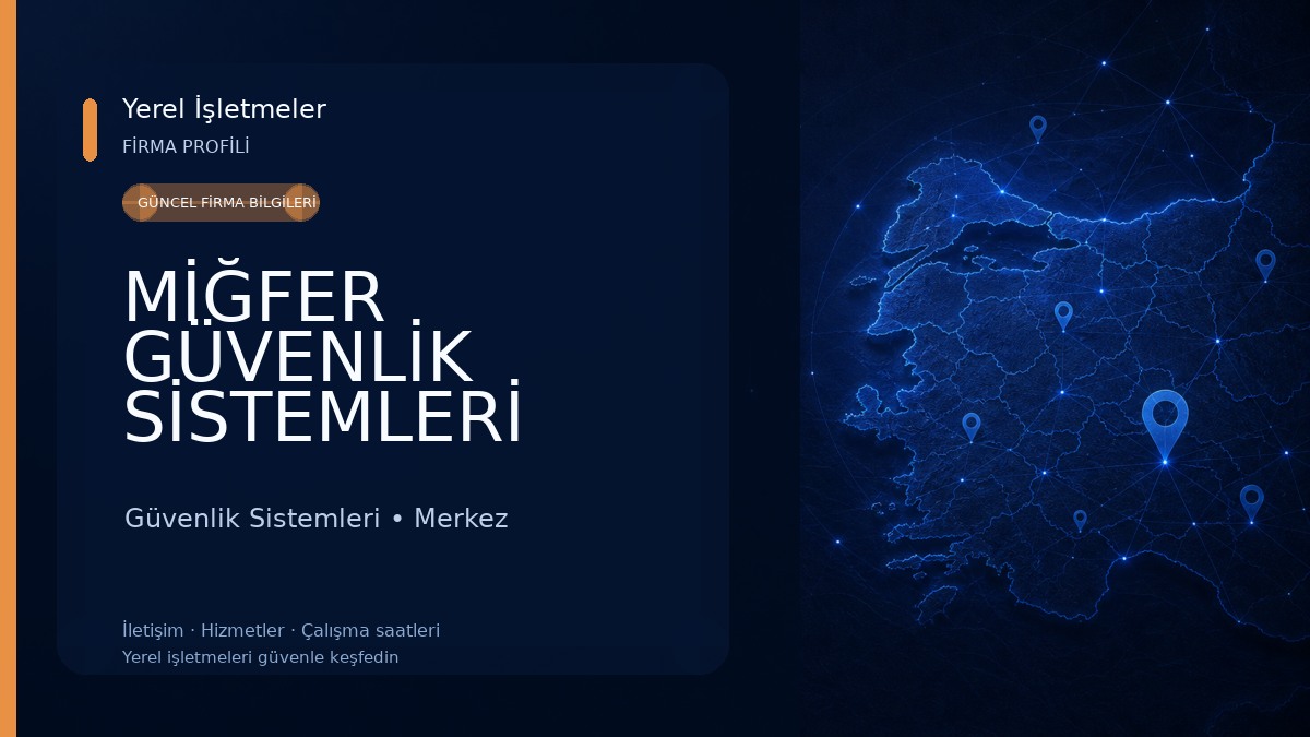 MİĞFER GÜVENLİK SİSTEMLERİ Güvenlik Sistemleri