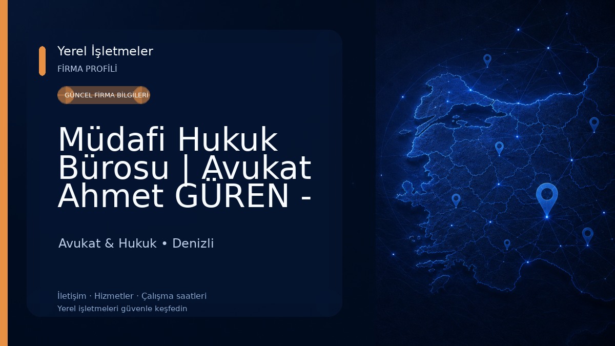 Müdafi Hukuk Bürosu | Avukat Ahmet GÜREN - Zehra DEMİR GÜREN | Denizli Avukat | Denizli Hukuk Bürosu