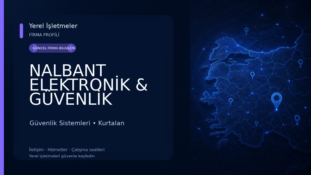 NALBANT ELEKTRONİK & GÜVENLİK KAMERA SİSTEMLERİ Güvenlik Sistemleri