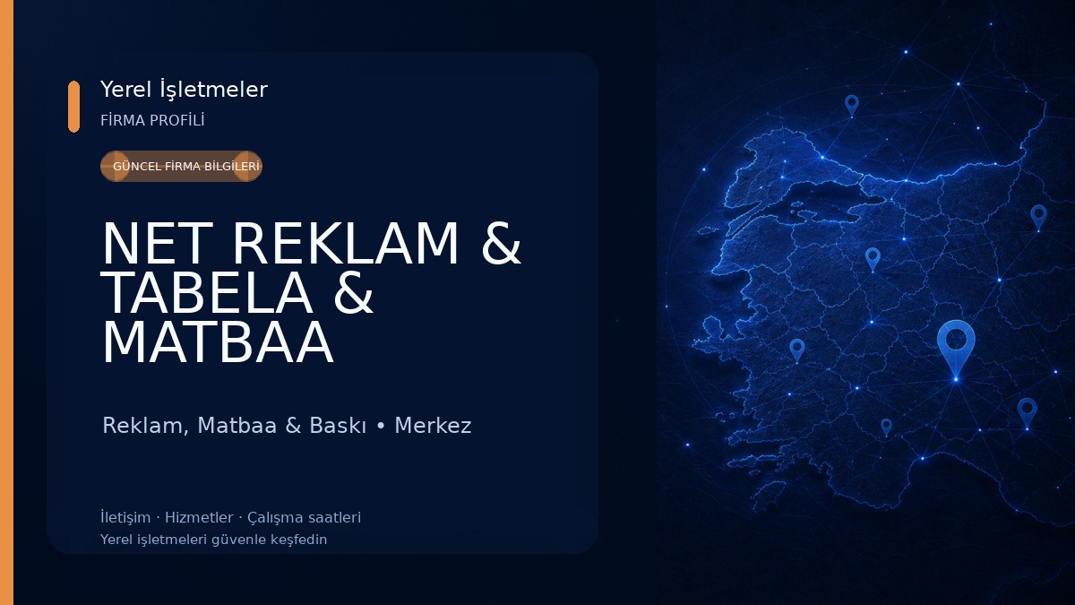 NET REKLAM & TABELA & MATBAA Reklam, Matbaa & Baskı