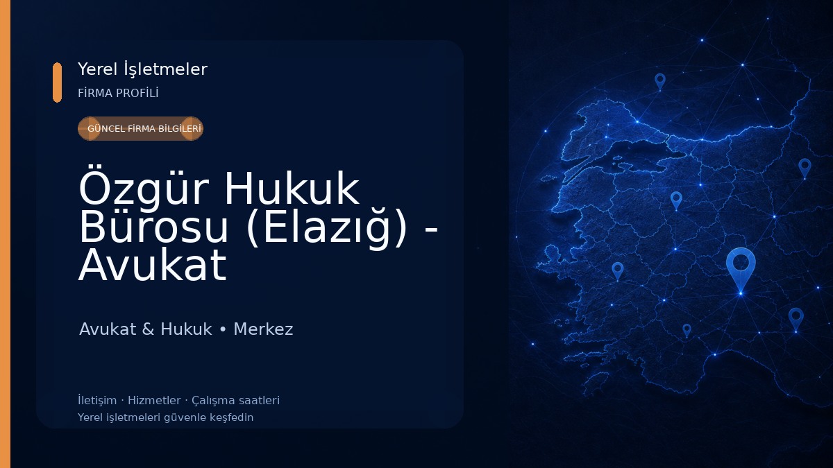 Özgür Hukuk Bürosu (Elazığ) - Avukat Arabulucu Yusuf Gürz Avukat & Hukuk
