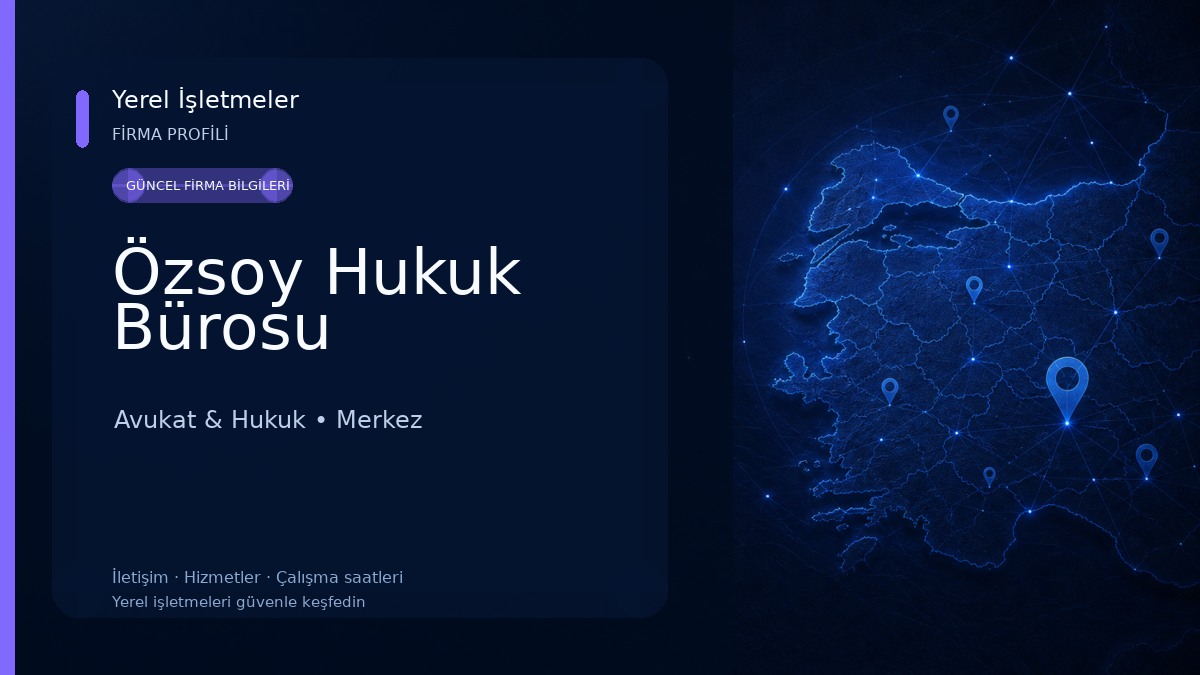 Özsoy Hukuk Bürosu Avukat & Hukuk