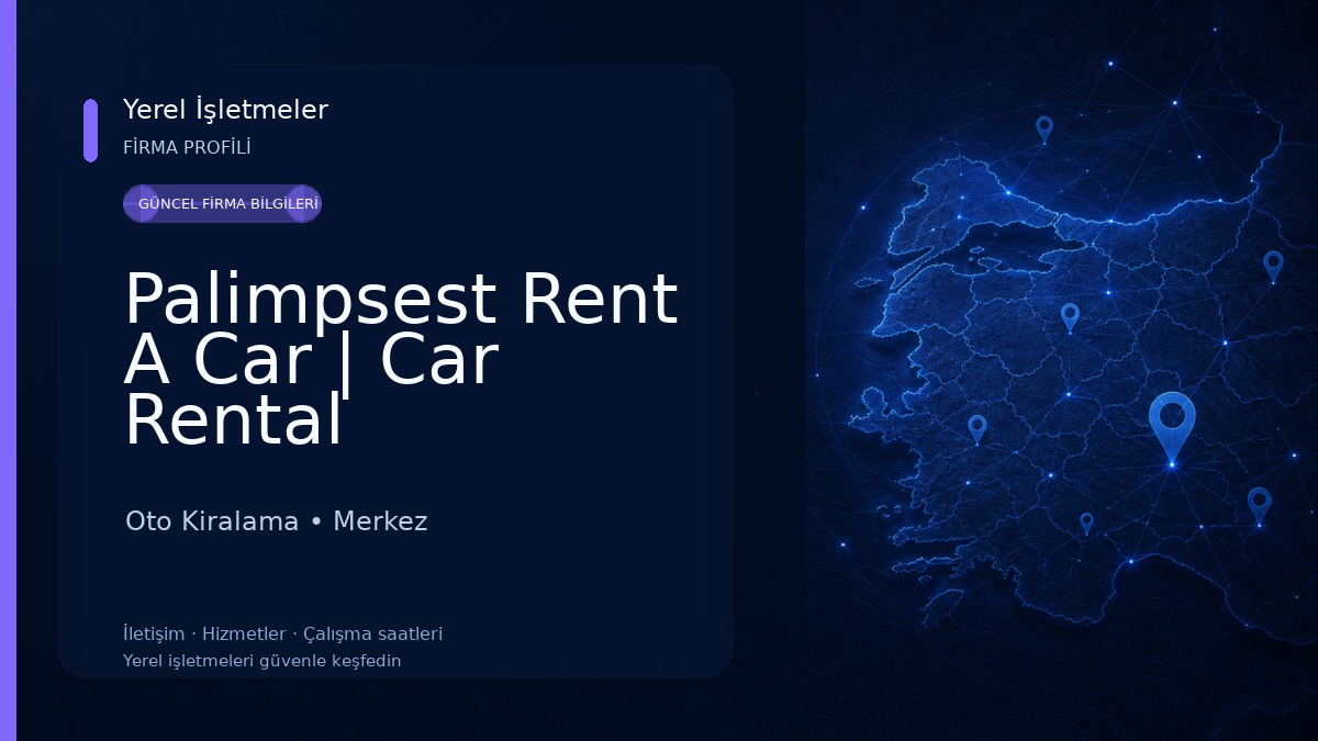 Palimpsest Rent A Car | Car Rental